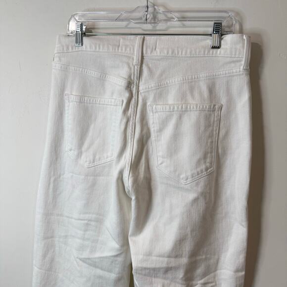 AYR Women's The Beat Jeans Barrel Leg Crop White Size 30 - Picture 8 of 13
